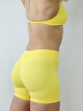 Spartan Goddess Yellow Sculpt Shorts