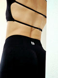 Aphrodite Black Long-sleeve backless top