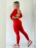 Aphrodite Red  Seamless Sculpt Leggings